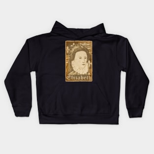 Elizabeth Queen Of England Propaganda Poster Pop Art Kids Hoodie